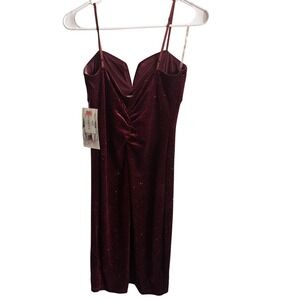 Honey and Rosie elegant Dress Velvet Sparkle Sweetheart Cocktail Party Large NWT